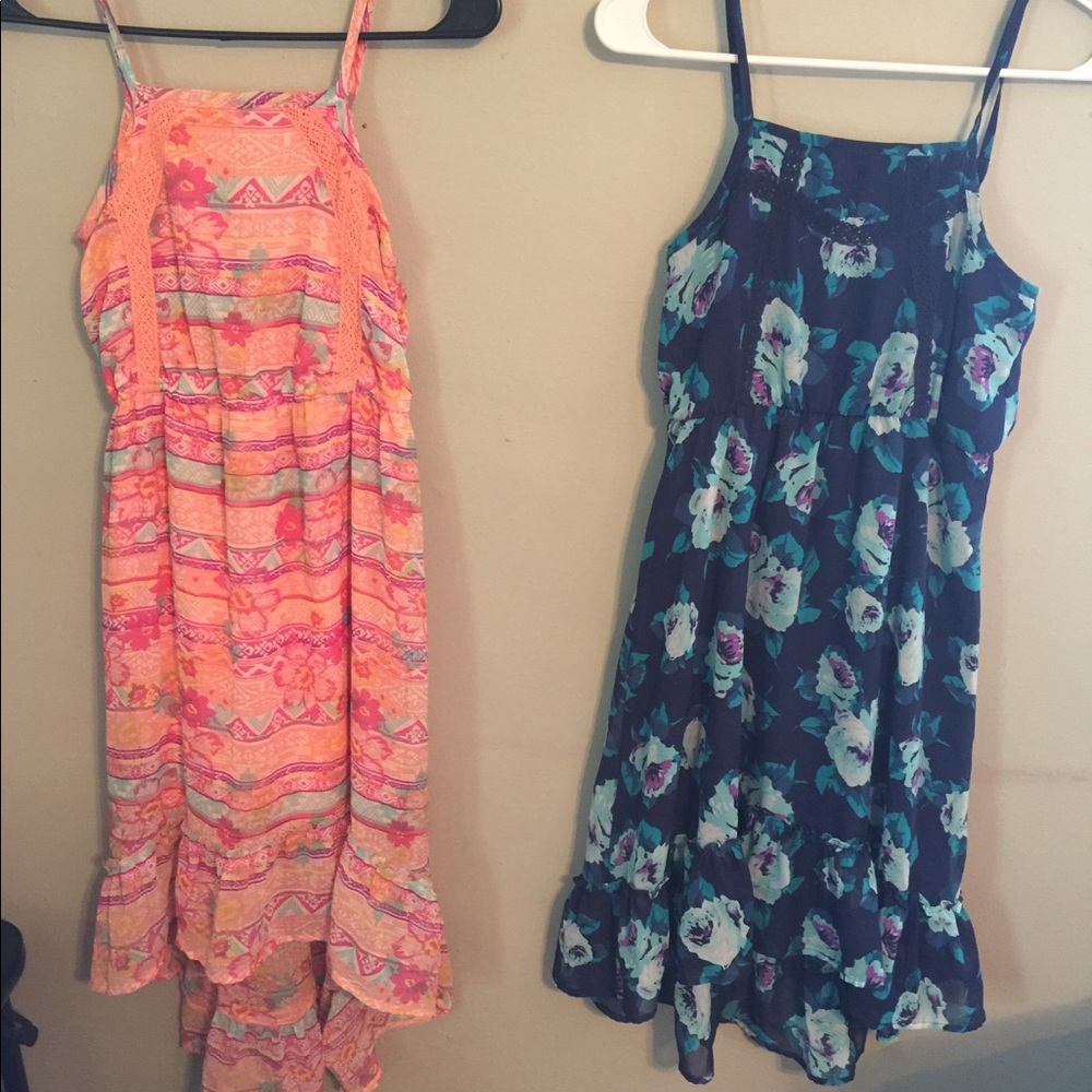Children place dresses